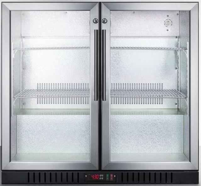 Summit SCR7012DB 36 Inch Stainless Steel Freestanding Beverage Center