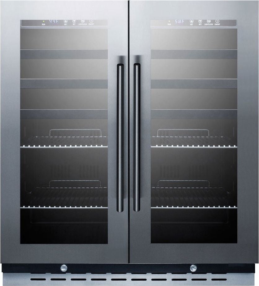 Summit SWBV3067B 30 Inch Stainless Steel Freestanding or Built In Beverage Center