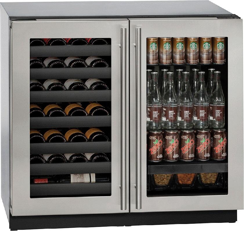 U-Line U3036BVWCS00B Modular 3000 Series 36 Inch Stainless Steel Built In Beverage Center
