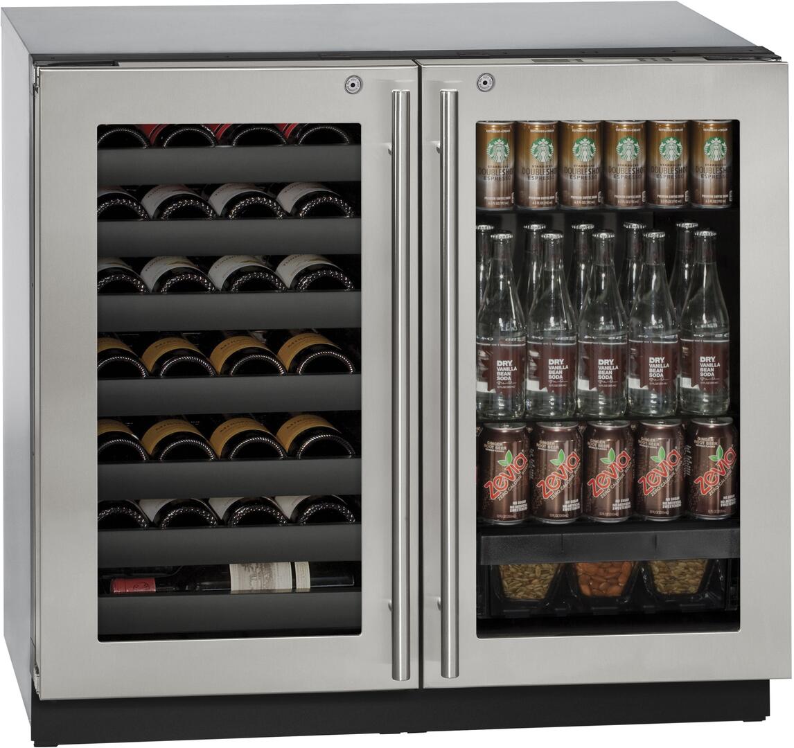 U-Line U3036BVWCS13B Modular 3000 Series 36 Inch Stainless Steel Built In Beverage Center