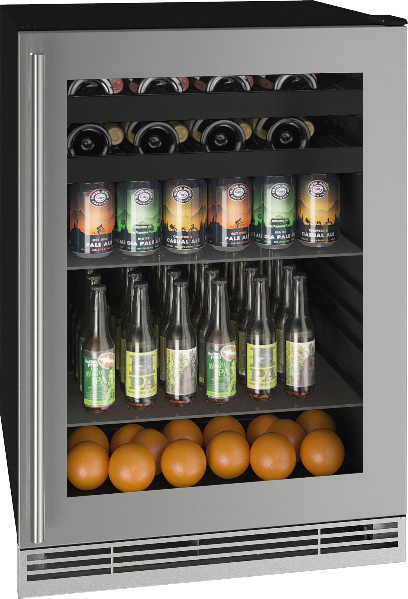 U-Line UHBV124SG01A 24 Inch Stainless Steel Freestanding or Built-In Beverage Center