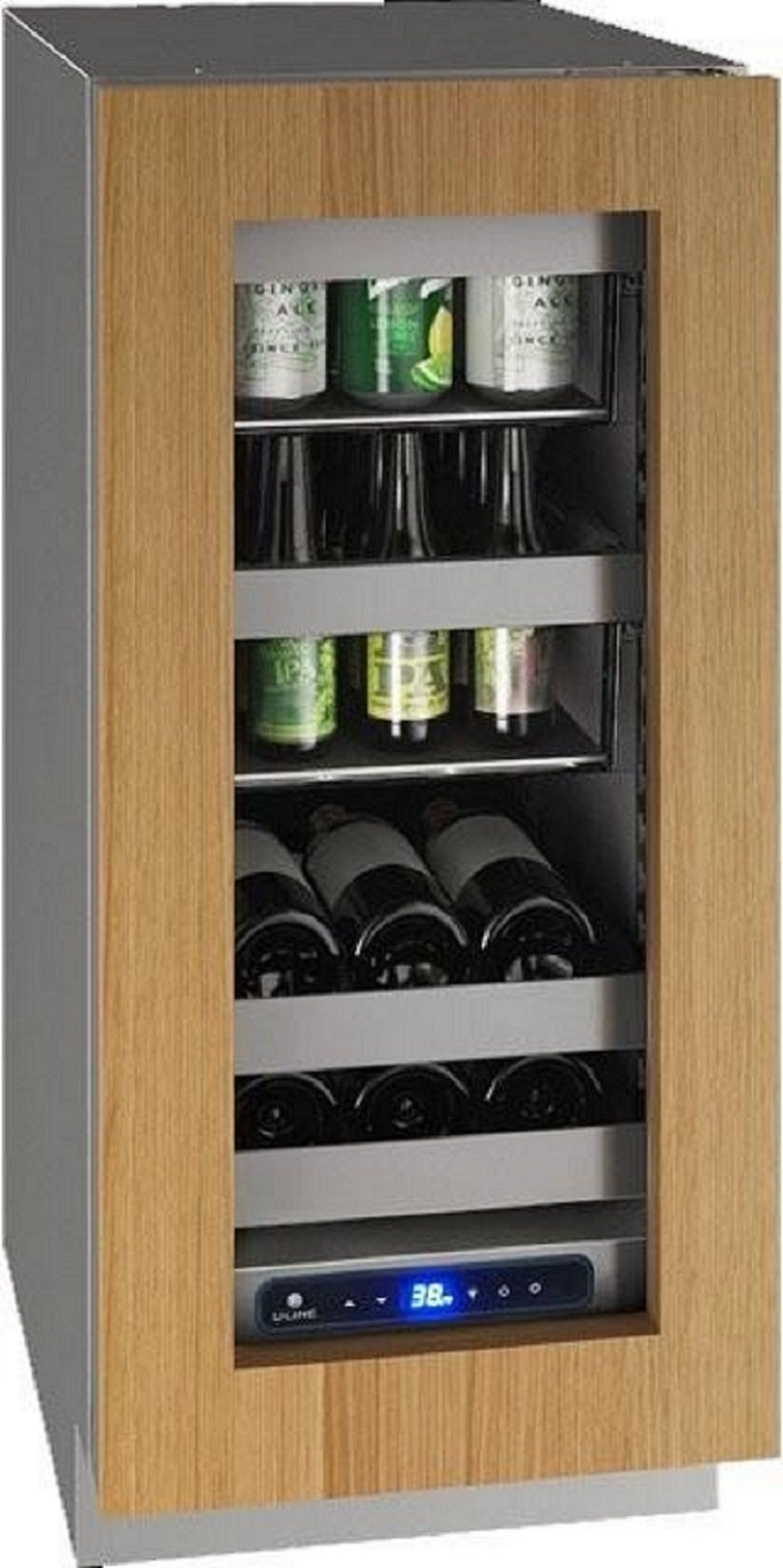 U-Line UHBV515IG01A 5 Class Series 15 Inch Panel Ready with Glass Freestanding or Built In Beverage Center