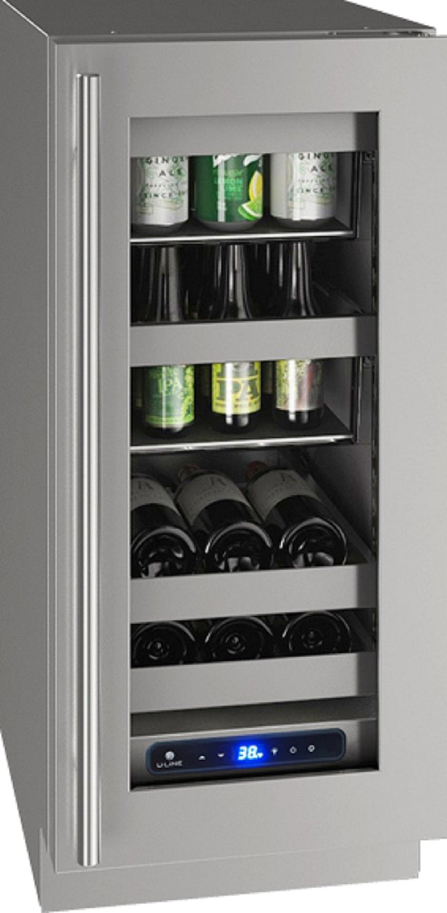 U-Line UHBV515SG01A 5 Class Series 15 Inch Stainless Steel Freestanding or Built In Beverage Center