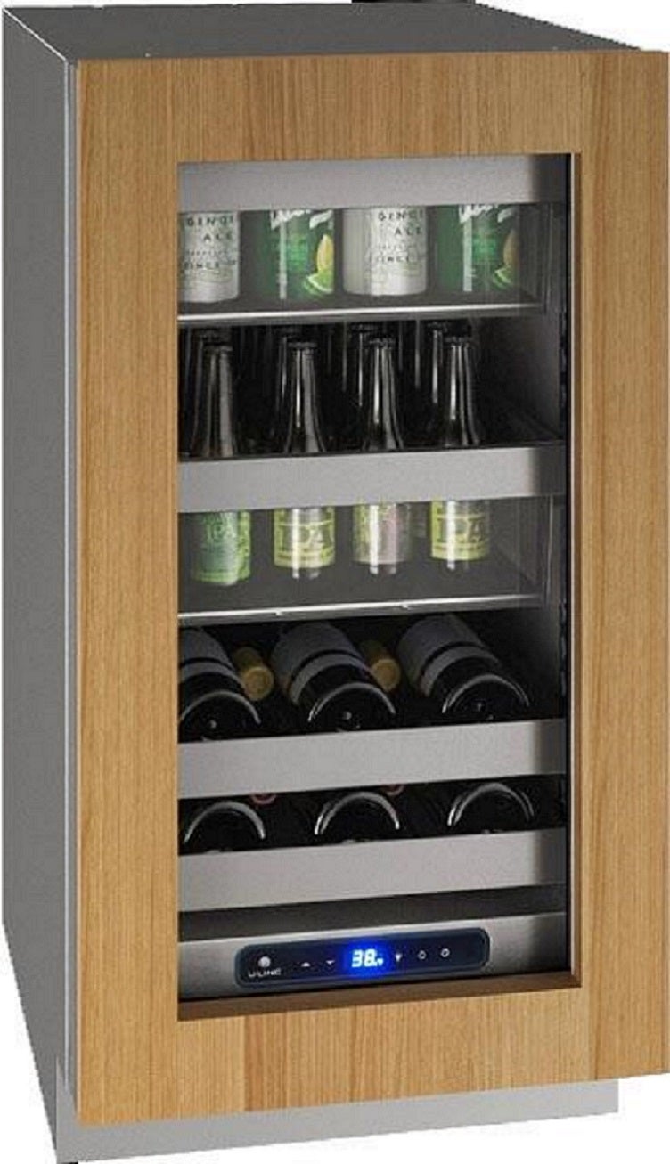 U-Line UHBV518IG01A 5 Class Series 18 Inch Panel Ready with Glass Freestanding or Built In Beverage Center