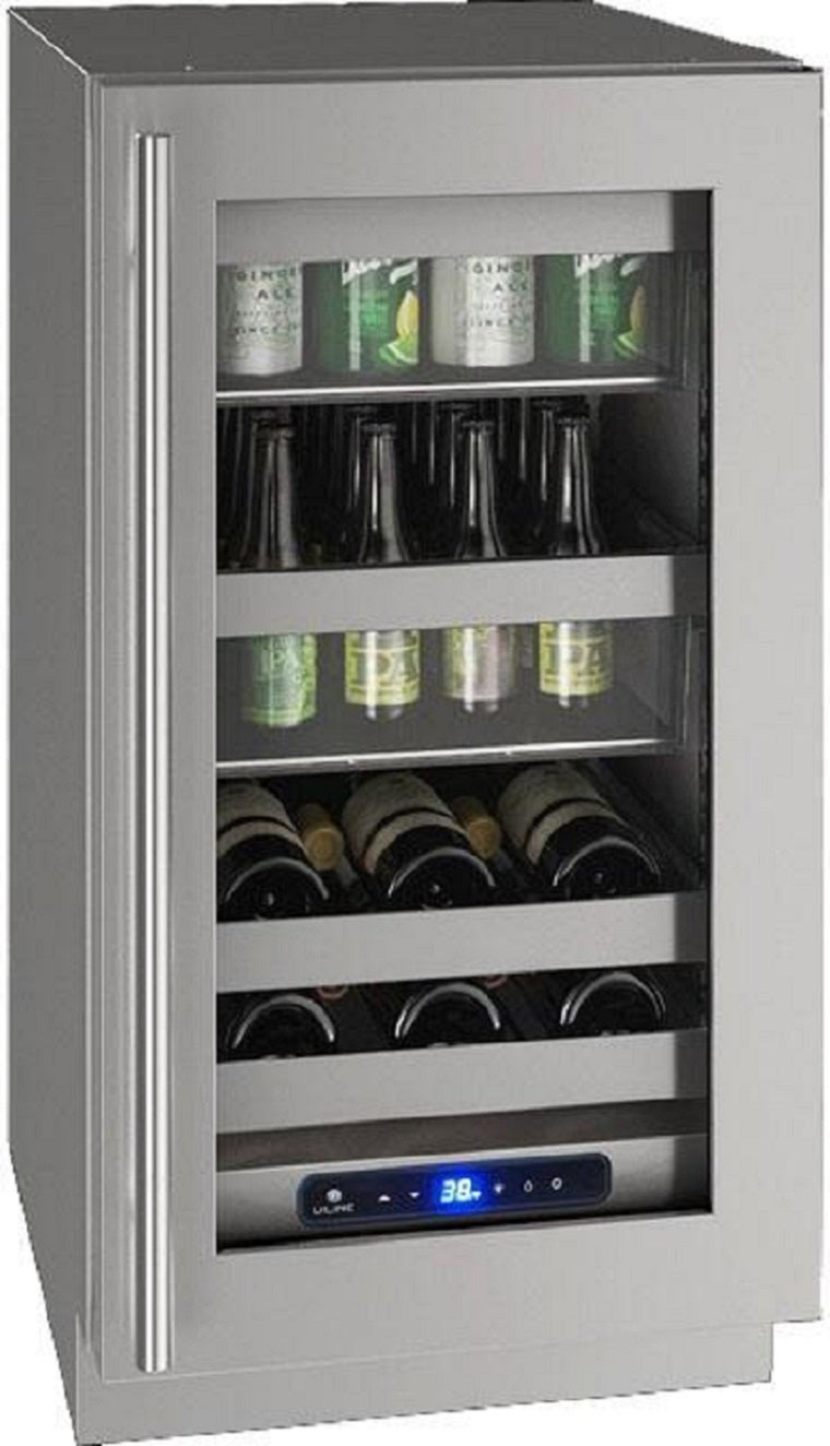 U-Line UHBV518SG41A 5 Class Series 18 Inch Stainless Steel Freestanding or Built In Beverage Center
