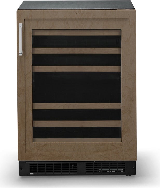 Viking 24 Inch Built-In Undercounter Beverage Center with 18 Wine Bottle Capacity, 162 Can Capacity, 3-in-1 Convertible Glide-Out Shelves, UV-Resistant Argon-Filled Glass Door, Sabbath Mode, and ENERGY STAR® Certified: Panel Ready Glass Door
