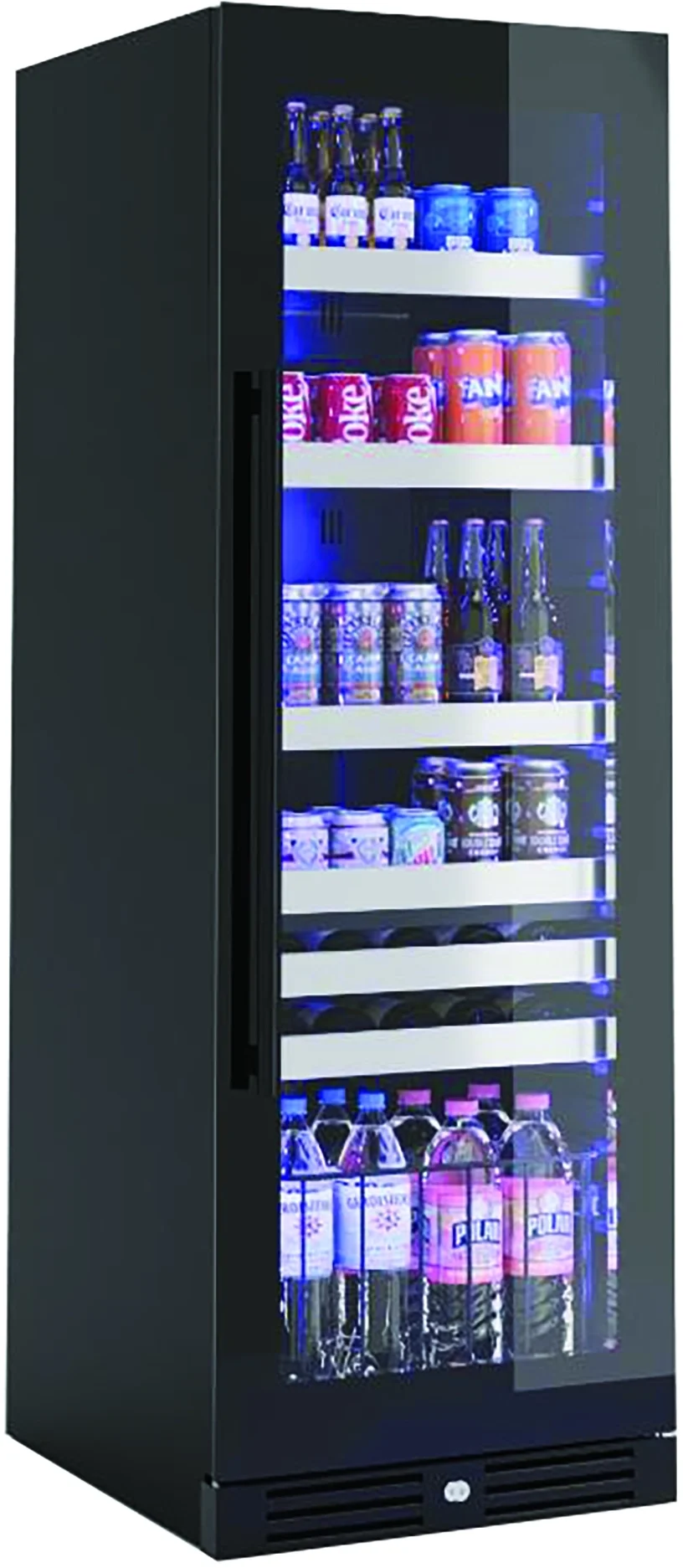 XO XOU2470BCGB 24 Inch Tall Column Built-In Beverage Center Black