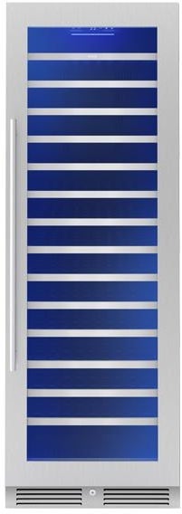 Zephyr PRB24F01BG Beverage, 24" full size, ss + glass, reversible, 1 zone: Stainless Stainless Steel