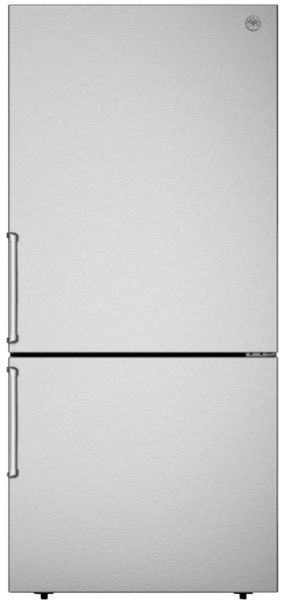 Bertazzoni 31 Inch Counter Depth Bottom Mount Refrigerator Energy Star Certified, Counter Depth, 17.7 cu. ft. Capacity, Ice Maker: Stainless Steel