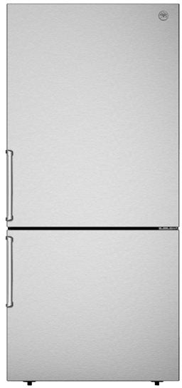 Bertazzoni 31 Inch Counter Depth Bottom Mount Refrigerator Energy Star Certified: Stainless Steel