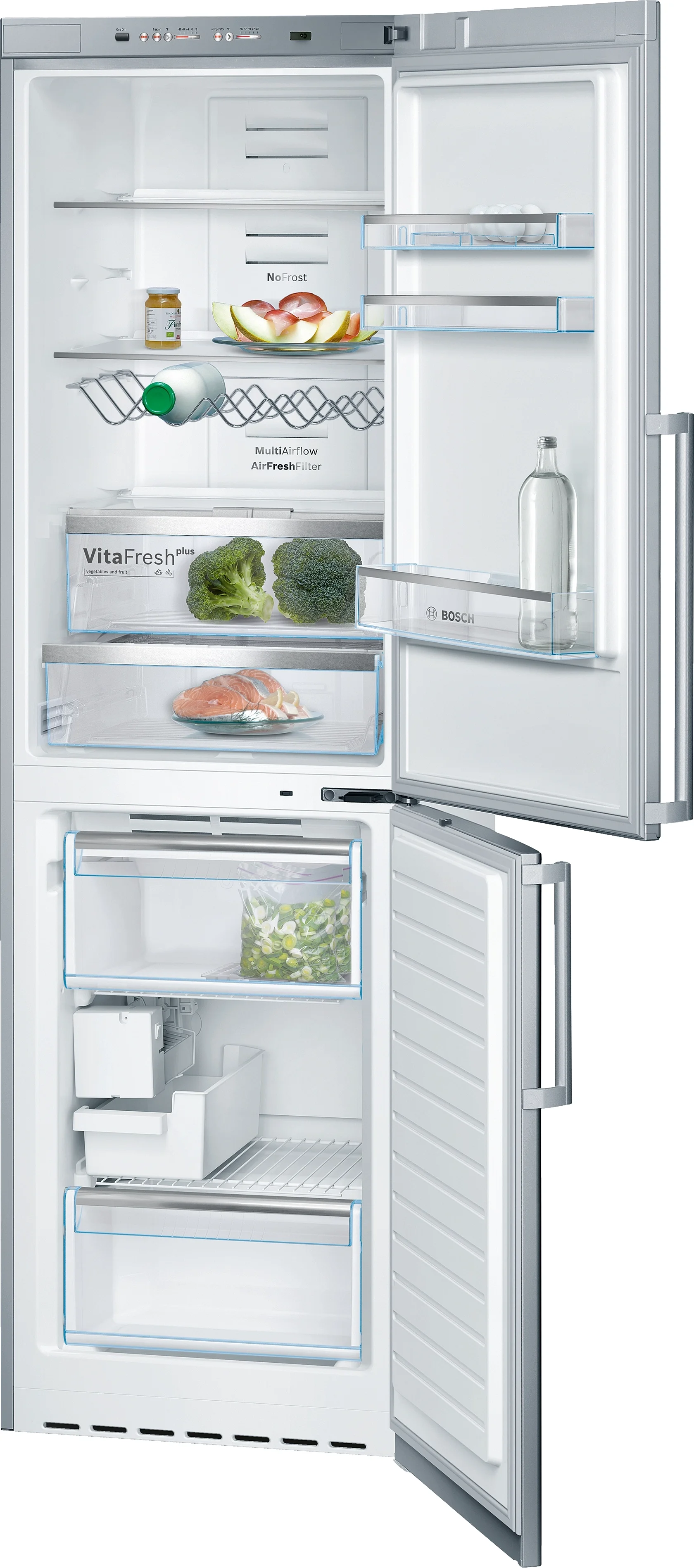 Bosch 800 Series 24" 11 cu. ft. Stainless Steel Counter Depth Bottom Freezer Refrigerator - Energy Star
