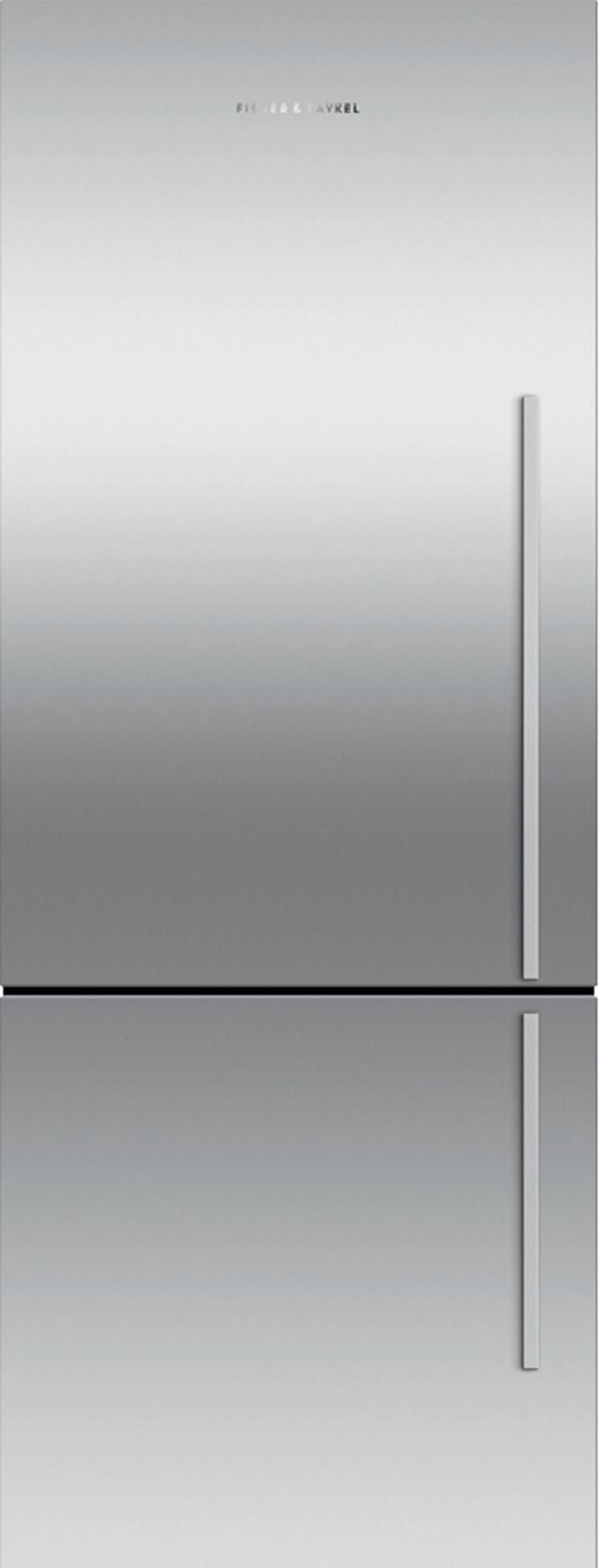 Fisher Paykel Series 7 Contemporary 25" 13.5 cu. ft. Stainless Steel Counter Depth Bottom Freezer Refrigerator with Ice Maker - Left Hinge