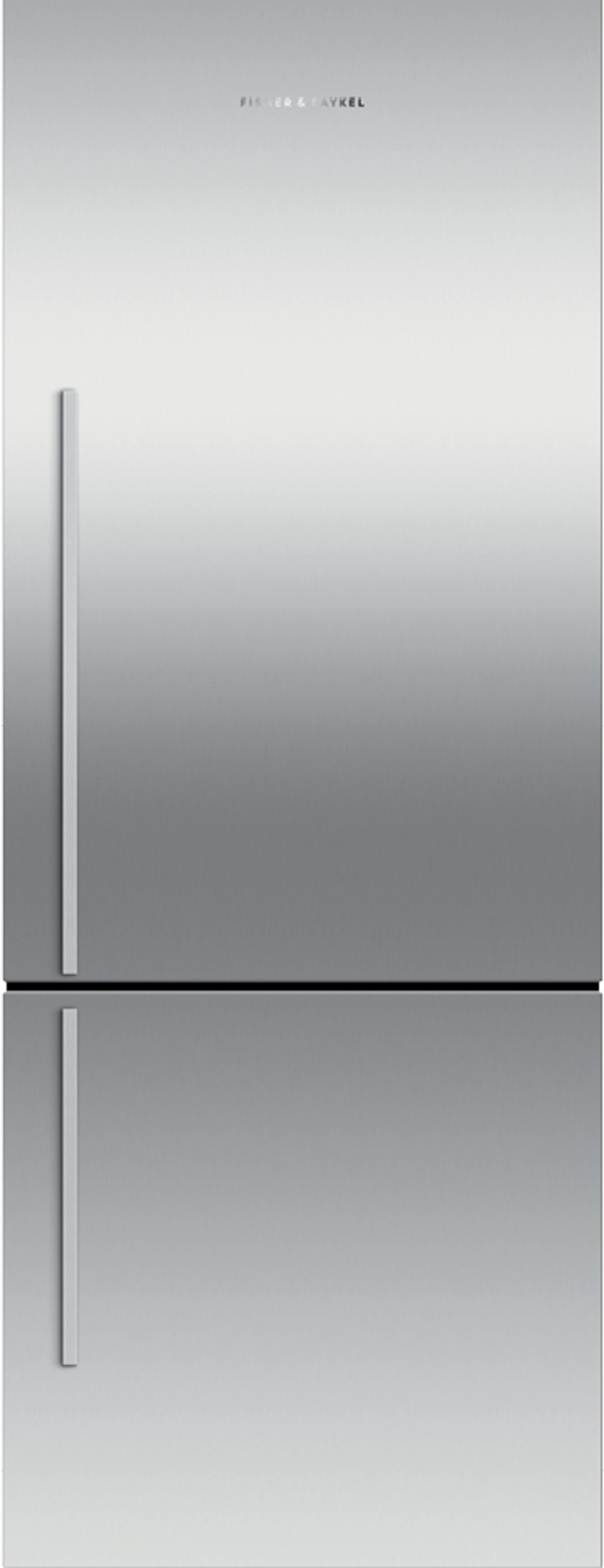 Fisher Paykel Series 7 Contemporary 25" 13.5 cu. ft. Stainless Steel Counter Depth Bottom Freezer Refrigerator with Ice Maker - Right Hinge