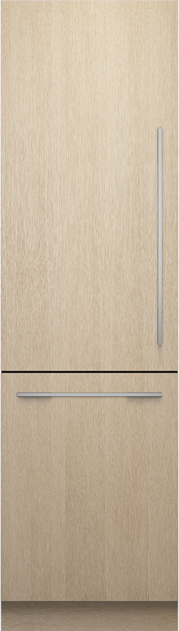 Fisher Paykel 24" VTZ PREMIUM Column Bottom Mount Refrigerator Freezer, Panel Ready, 12.1 cu ft, Stainless Interior, Ice & Internal Water, Left Hinge: Panel Ready