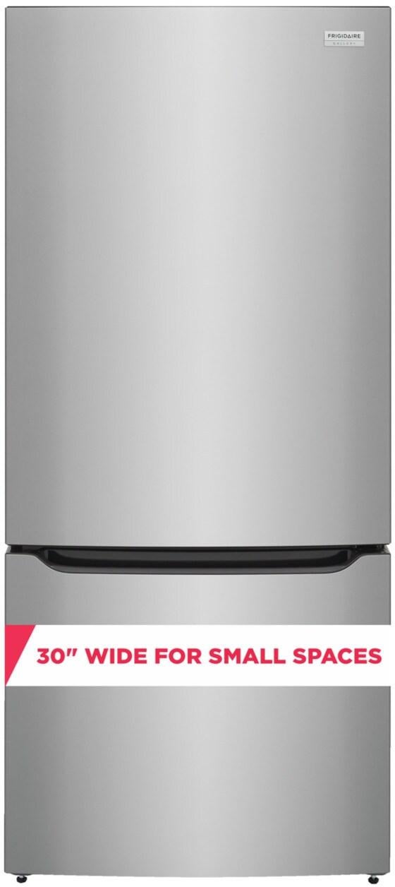 Frigidaire 30 Inch Freestanding Bottom Freezer Refrigerator with 20.32 Cu. Ft. Capacity, CrispSeal Fresh Crispers, Ice Maker, Internal Water Dispenser, EvenTemp? Cooling, Auto-Close Doors, Full-Width Drawer, ADA and ENERGY STAR Certified: Smudge Proof Stainless Steel