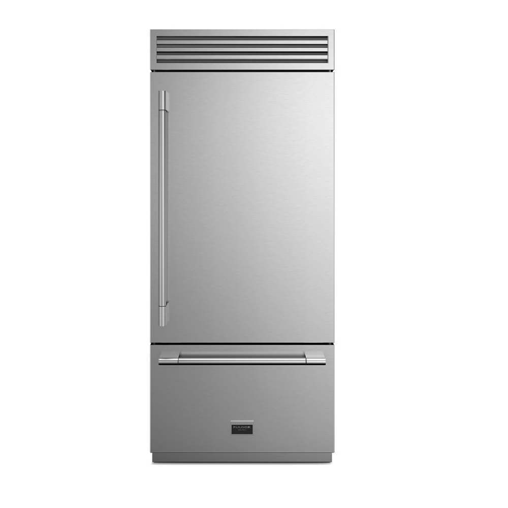Fulgor Milano F7PBM36S1R Sofia Series 36 Inch Stainless Steel Counter Depth Bottom Freezer Refrigerator