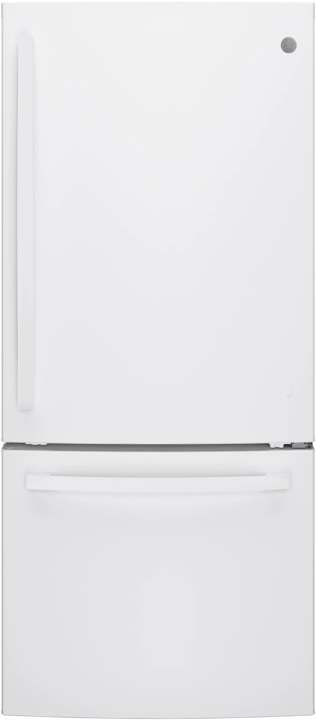 GE 30" 20.9 cu. ft. White Bottom Freezer Refrigerator - Energy Star