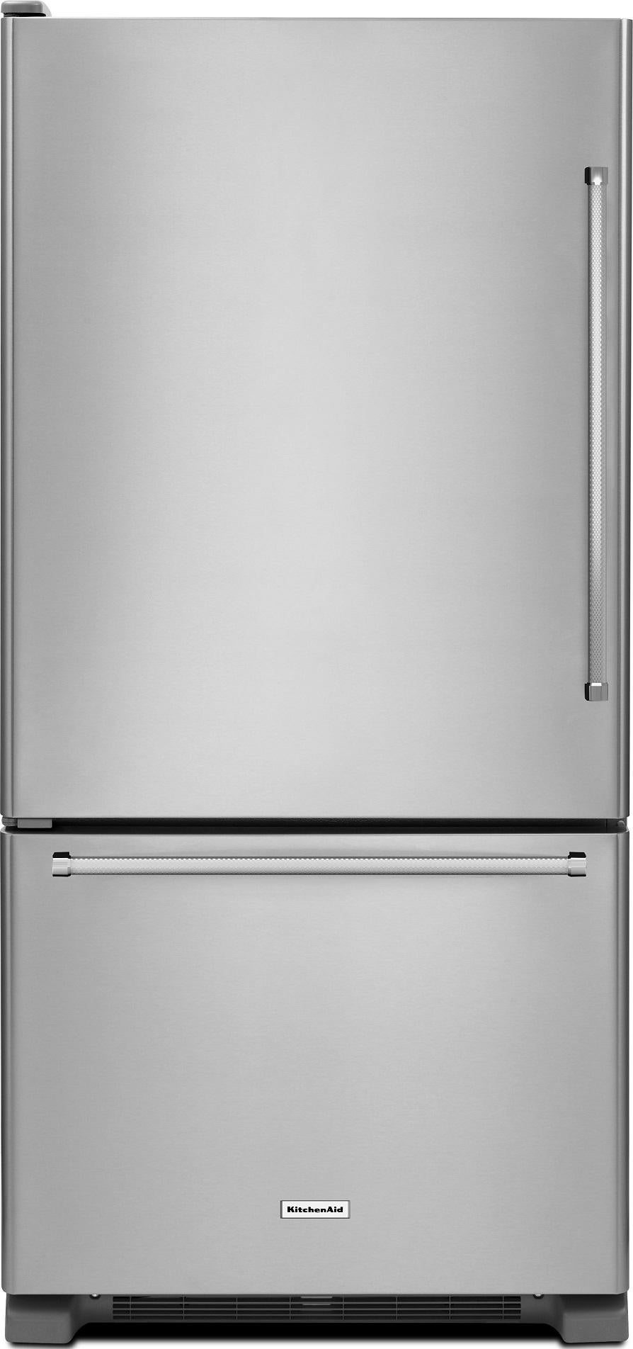 Kitchen Aid KitchenAid 33" 22 cu. ft. Stainless Steel Full Depth Non Dispense Bottom Freezer