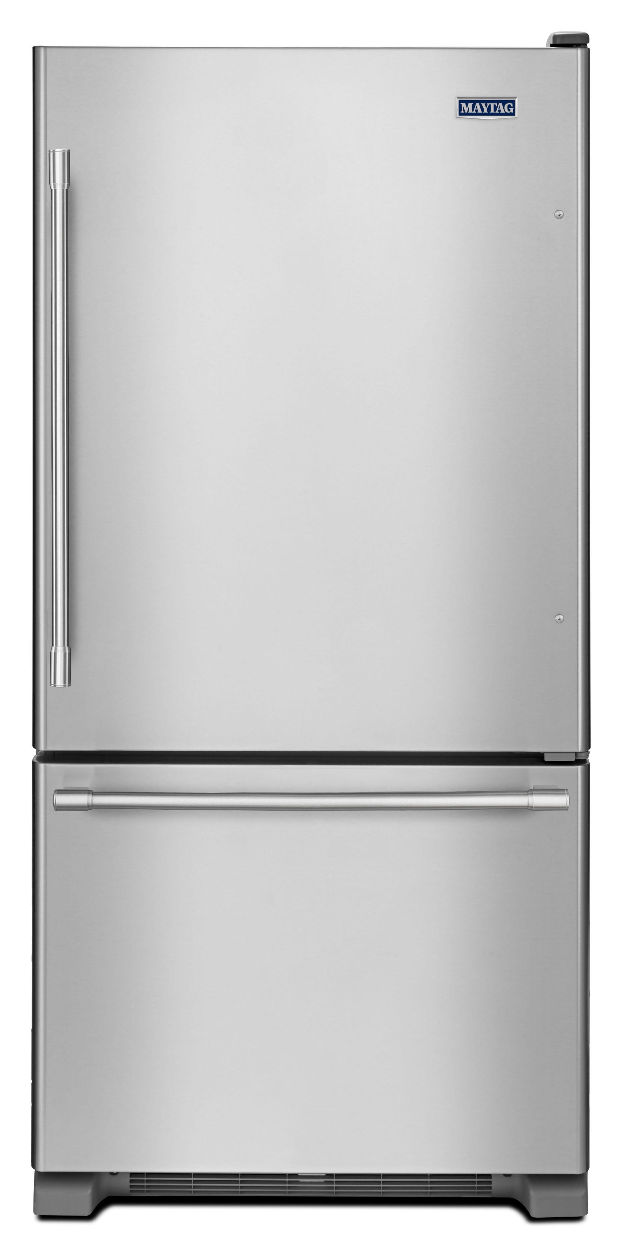 Maytag 30" 19.0 cu. ft. Fingerprint Resistant Stainless Steel Bottom Freezer Refrigerator