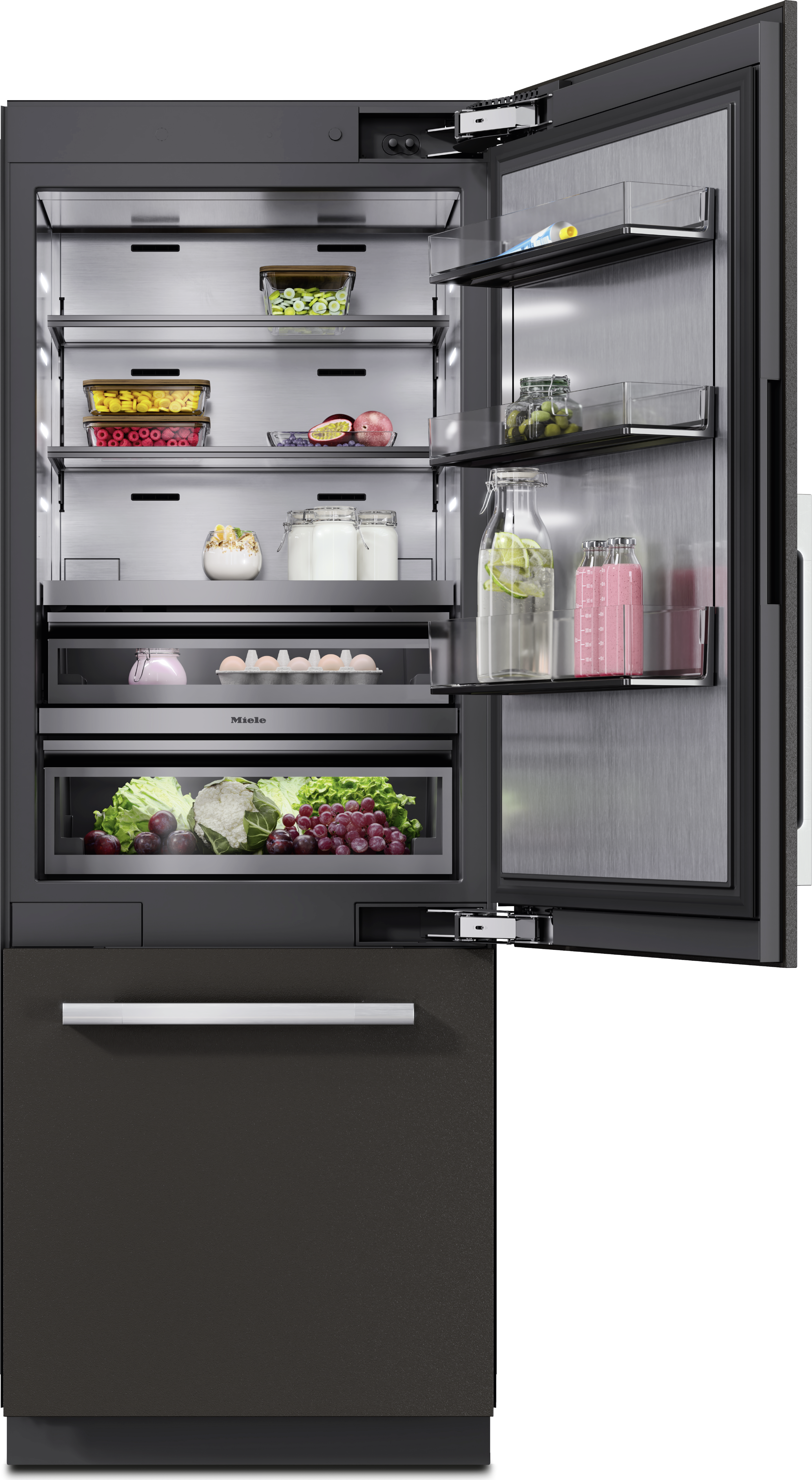 Miele 30 Inch Master Cool Lower Beltline Bottom Mount Fridge/Freezer: Panel Ready, Right Hinge