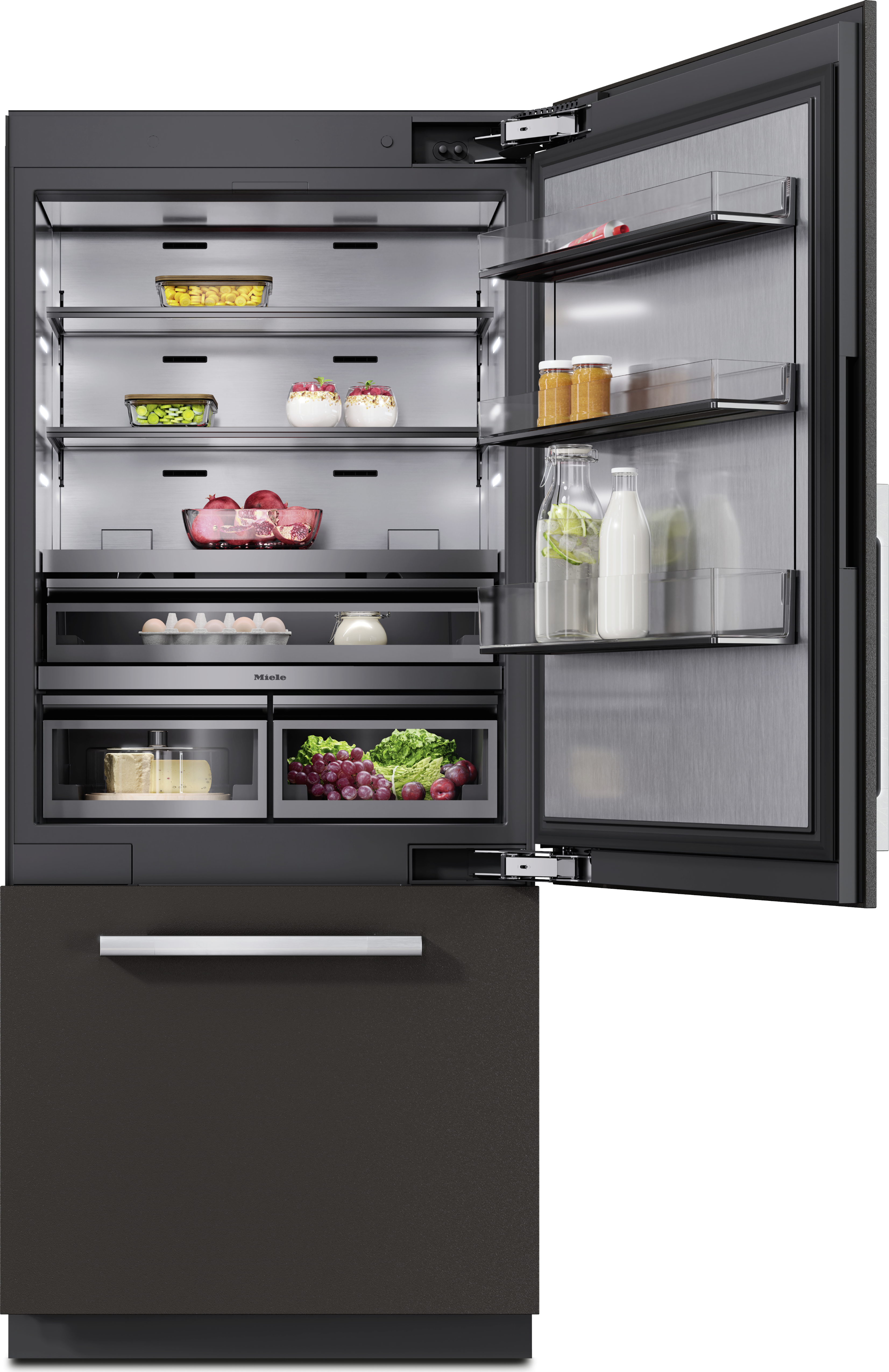 Miele 36 Inch Master Cool Lower Beltline Bottom Mount Fridge/Freezer: Panel Ready, Right Hinge