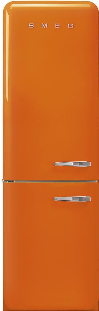 Smeg 50s Retro 24" 11.69 Orange Bottom Freezer Refrigerator - Left Hinge - Energy Star