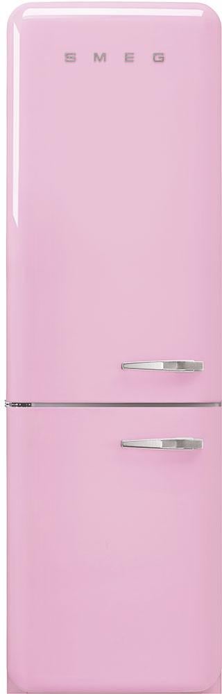 Smeg 50s Retro 24" 11.69 Pink Bottom Freezer Refrigerator - Left Hinge - Energy Star
