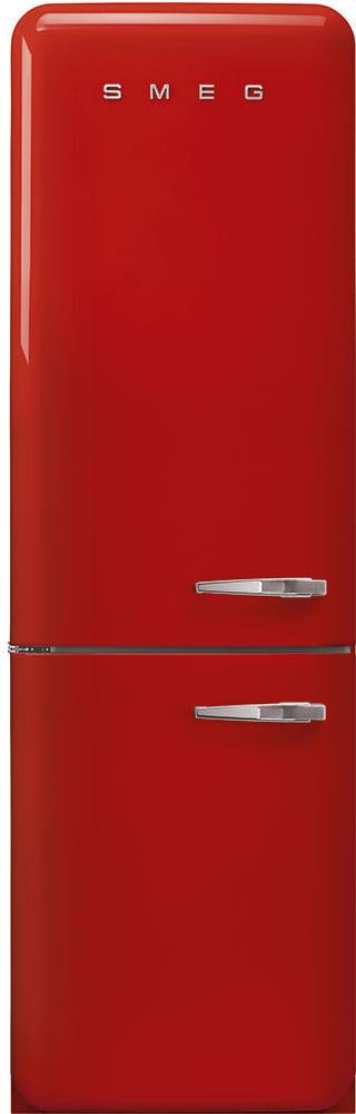Smeg 50s Retro 24" 11.69 Red Bottom Freezer Refrigerator - Left Hinge - Energy Star