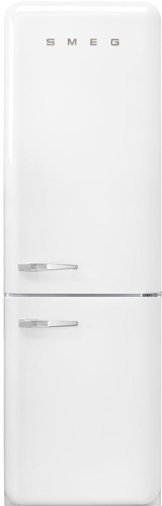 Smeg 50s Retro Series 24" 12.5 cu. ft. White Bottom Freezer Refrigerator - Right Hinge - Energy Star