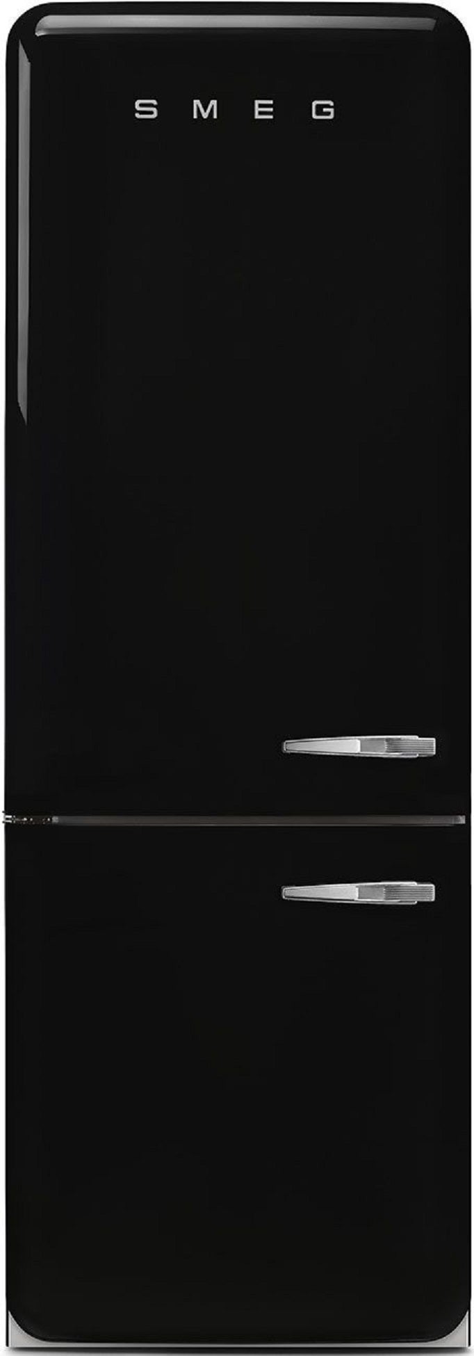 Smeg FAB38ULBL 50s Retro Style Series 28 Inch Black Bottom Freezer Refrigerator
