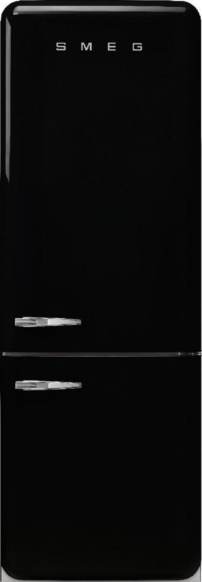 Smeg FAB38URBL 50s Retro Style Series 28 Inch Black Bottom Freezer Refrigerator