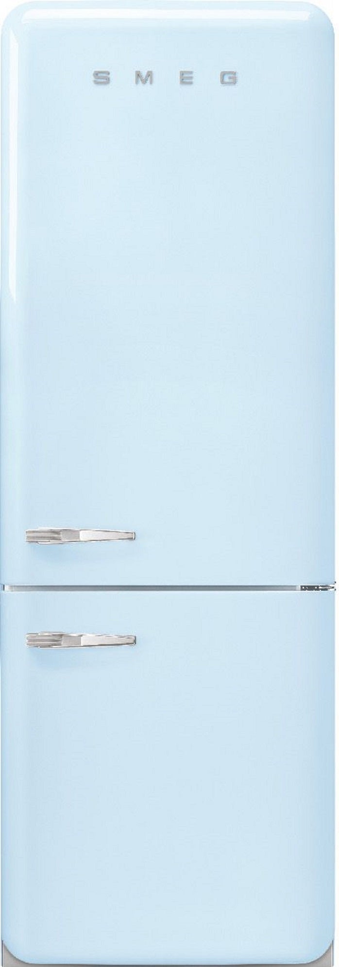 Smeg FAB38URPB 50s Retro Style Series 28 Inch Pastel Blue Bottom Freezer Refrigerator