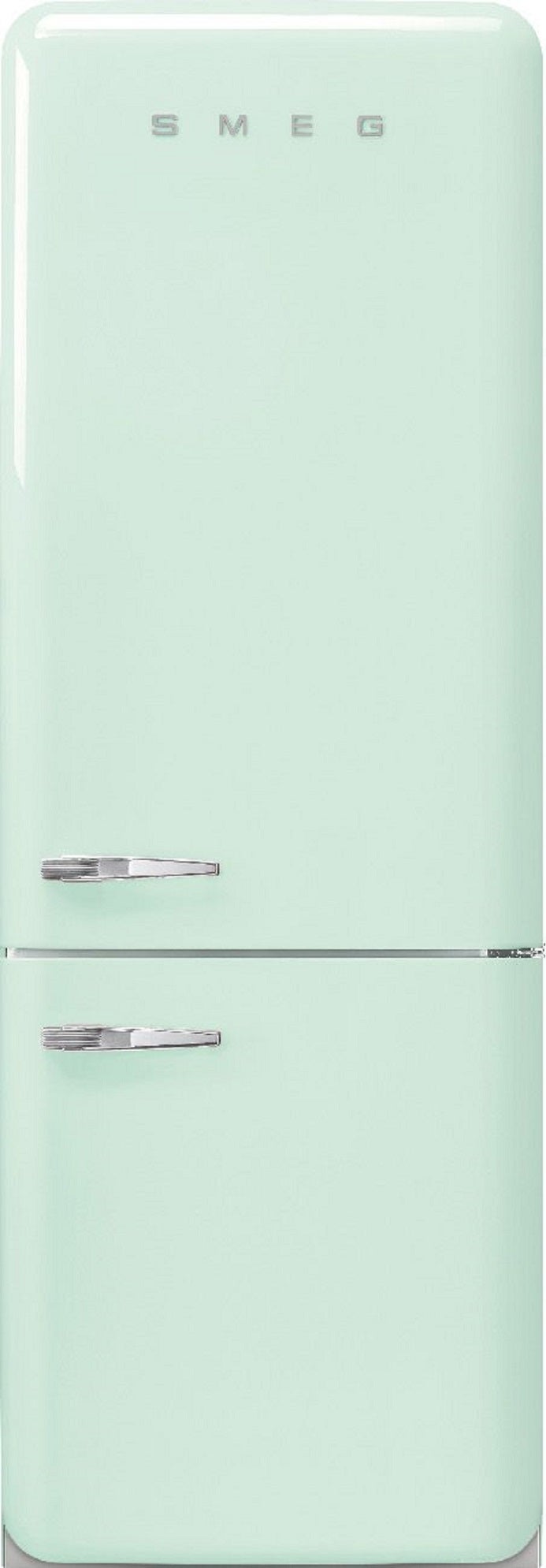 Smeg FAB38URPG 50s Retro Style Series 28 Inch Pastel Green Bottom Freezer Refrigerator