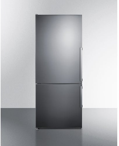 Summit FFBF283SSLHD 28 Inch Stainless Steel Counter Depth Bottom Freezer Refrigerator