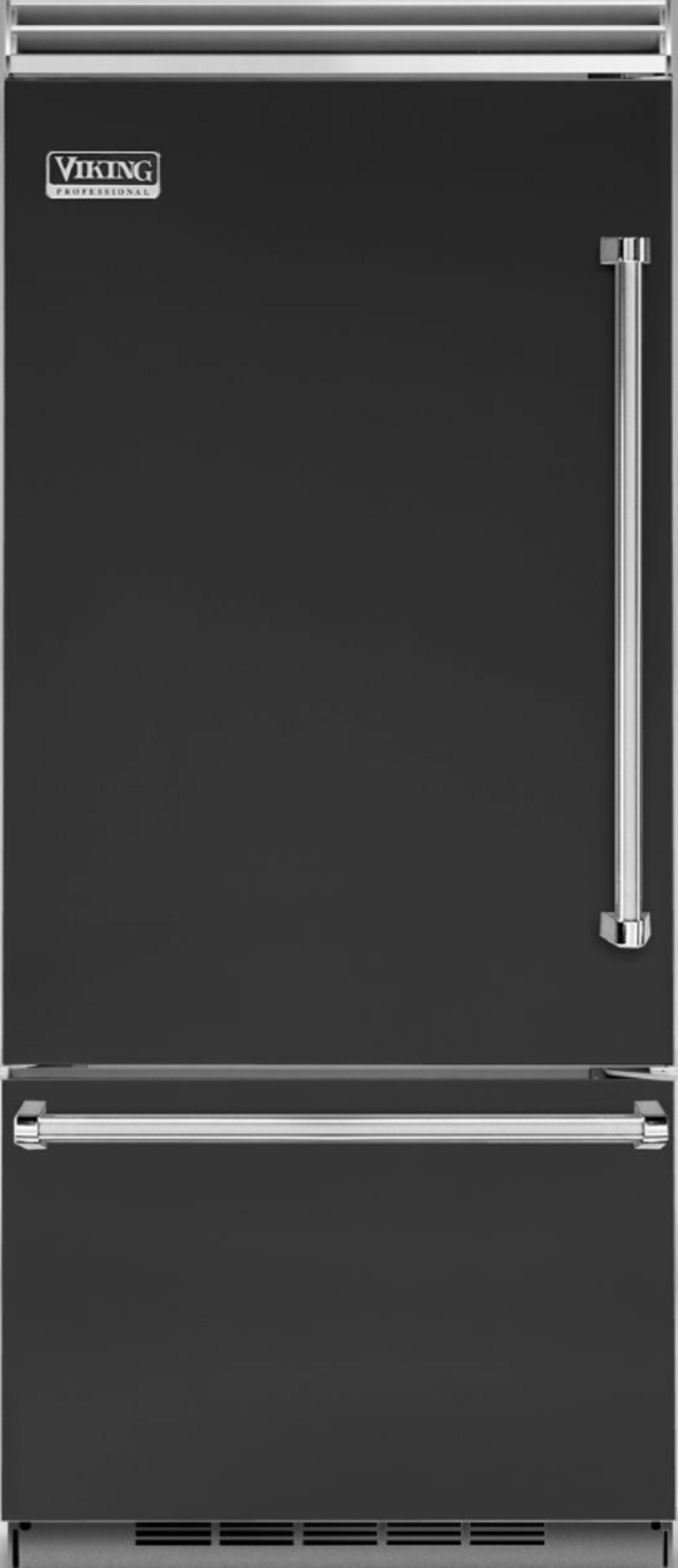 Viking VCBB5363ELCS 5 Series 36 Inch Cast Black Counter Depth Bottom Freezer Refrigerator