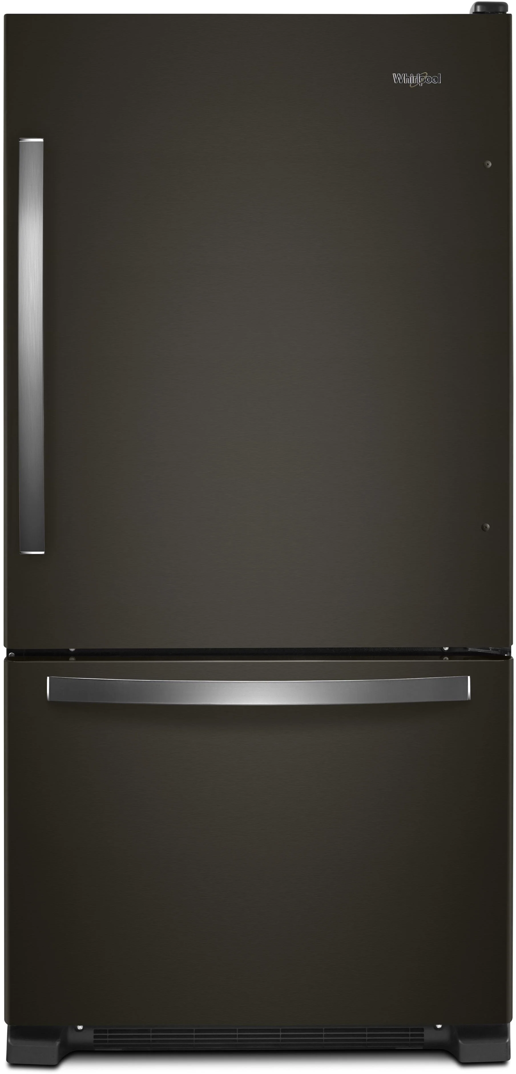 Whirlpool 33" 22 cu. ft. Black Stainless Steel Bottom-Freezer Refrigerator - Energy Star