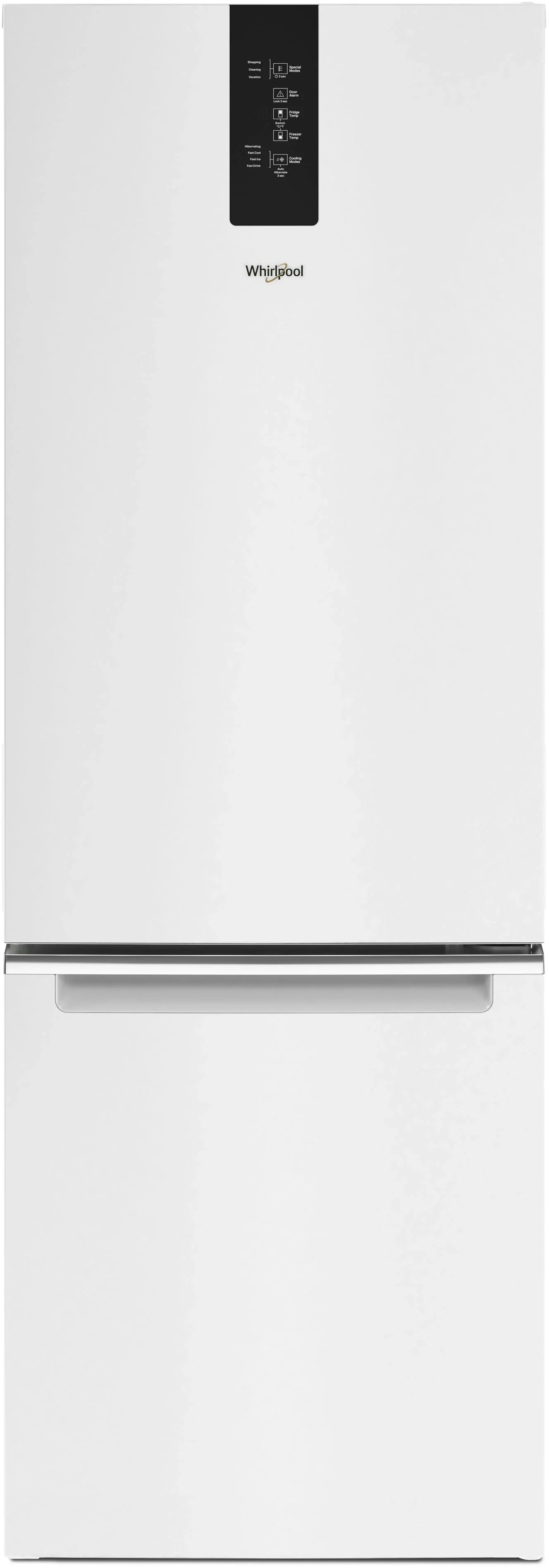 Whirlpool 24" 12.7 cu.ft. White Counter Depth Bottom Freezer Refrigerator - Energy Star