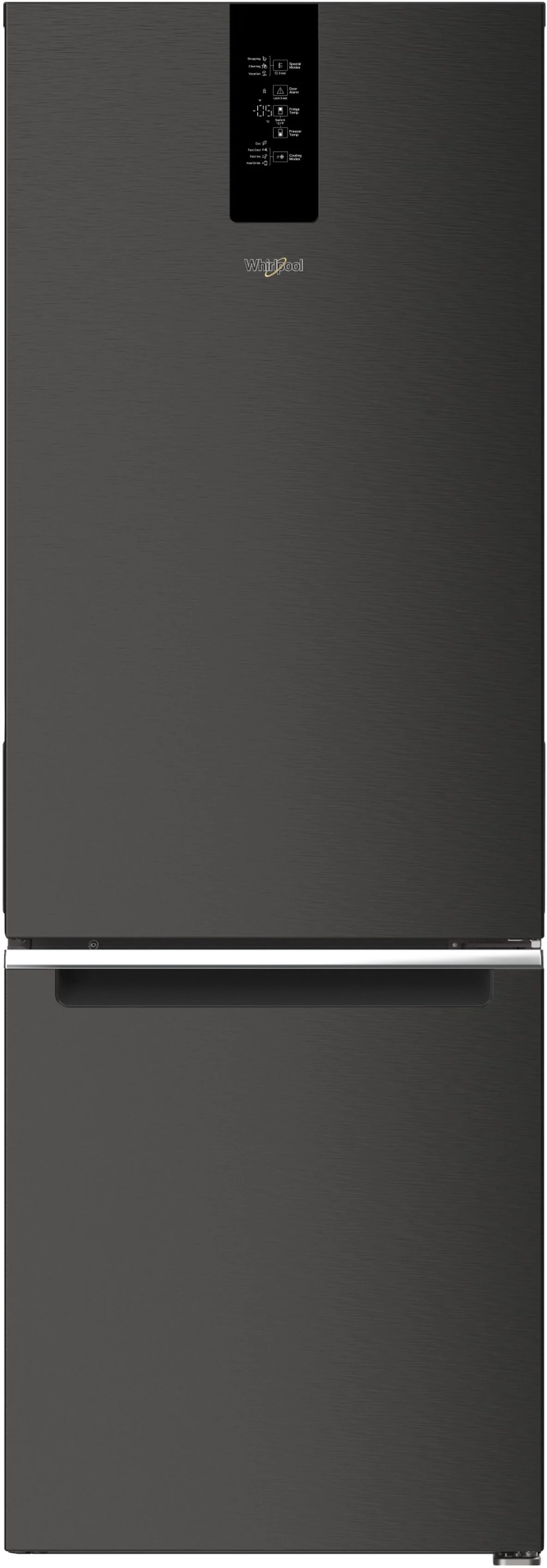 Whirlpool WRB543CMJV 24 Inch Black Stainless Steel Counter Depth Bottom Freezer Refrigerator