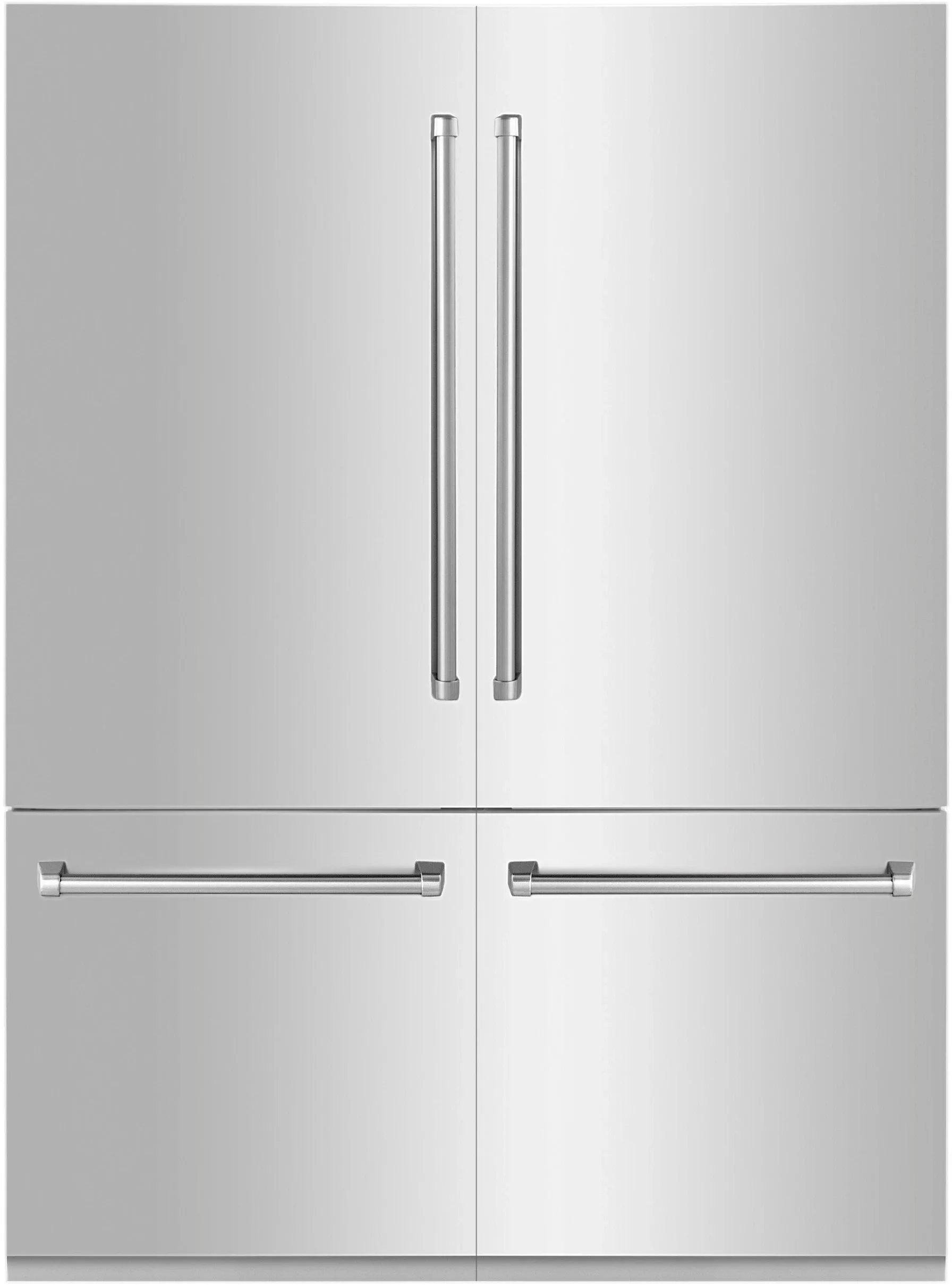 Z Line 60 Inch 32.2 cu. ft. Built-In 4-Door French Door Refrigerator with Internal Water and Ice Dispenser: Stainless Steel
