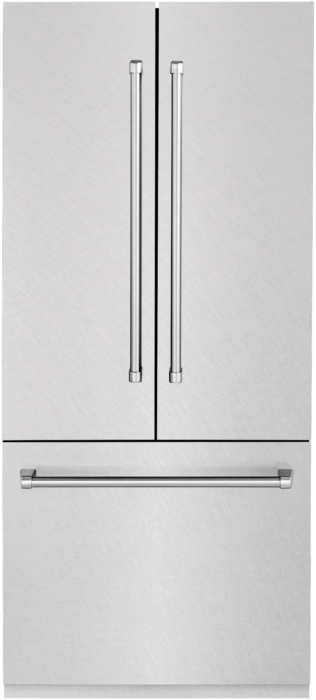 Z Line ZLINE 36 Inch 19.6 cu. ft. Built-In 3-Door French Door Freezer Refrigerator: Durasnow Stainless Steel