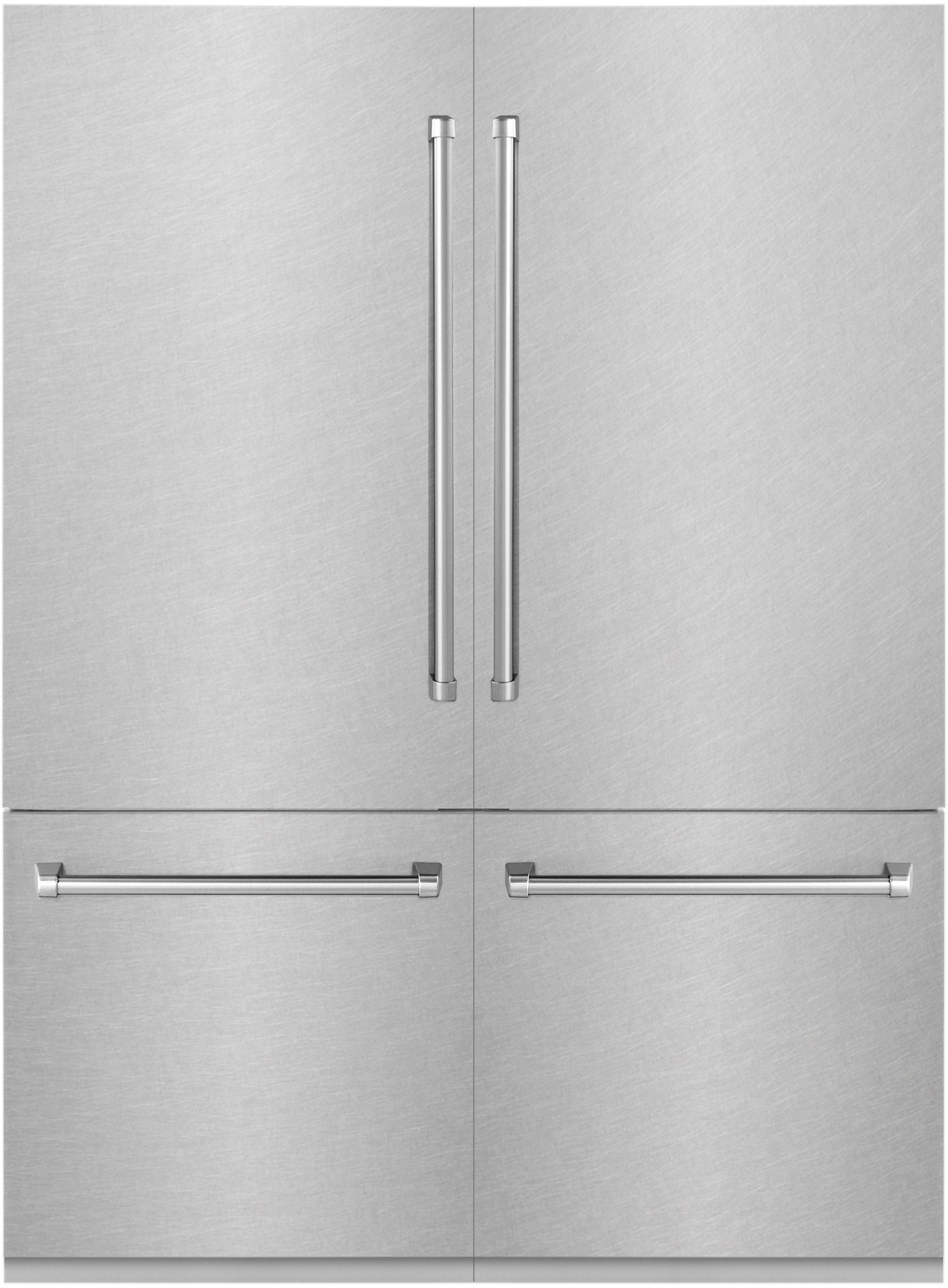 Z Line ZLINE 60 Inch 32.2 cu. ft. Built-In 4-Door French Door Freezer Refrigerator: Durasnow Stainless Steel