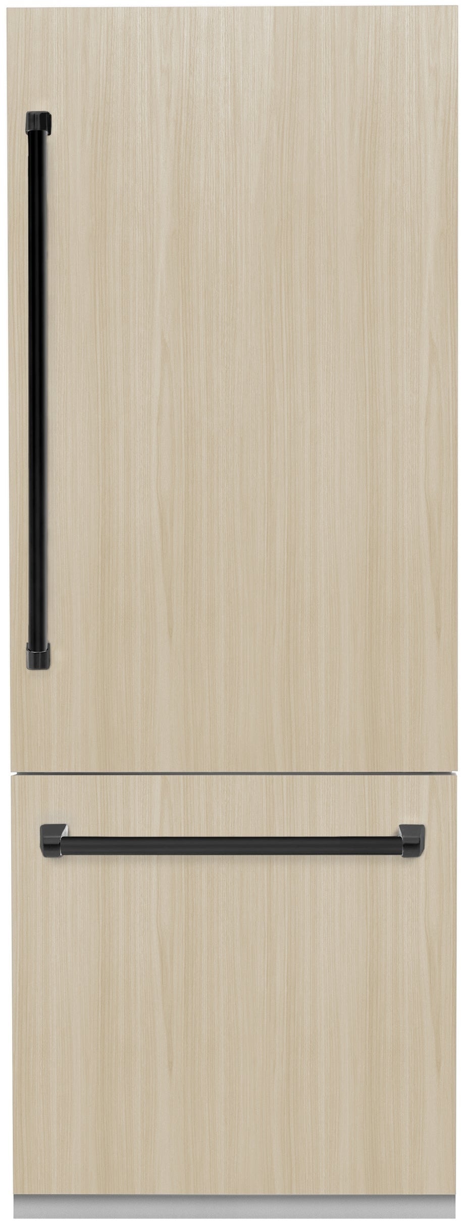 Z Line ZLINE Autograph Edition 30 in. 16.1 cu. ft. Panel Ready Built-in 2-Door Bottom Freezer Refrigerator: Panel Ready With Matte Black Handles