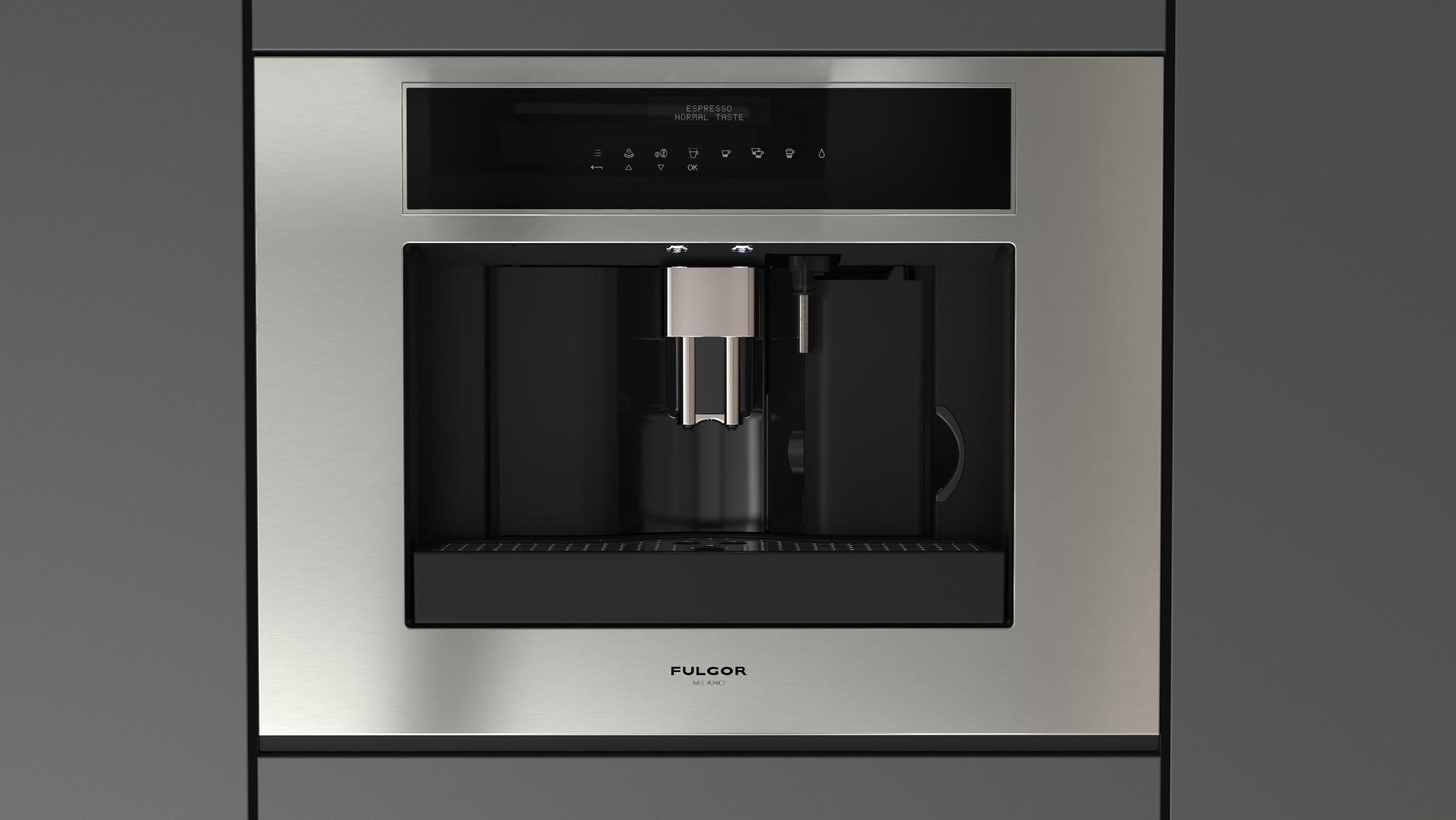 Fulgor Milano F7MBC24S1 24 Inch Matteo 700 Series Built-In Fully Automatic Coffee Machine: Stainless Steel
