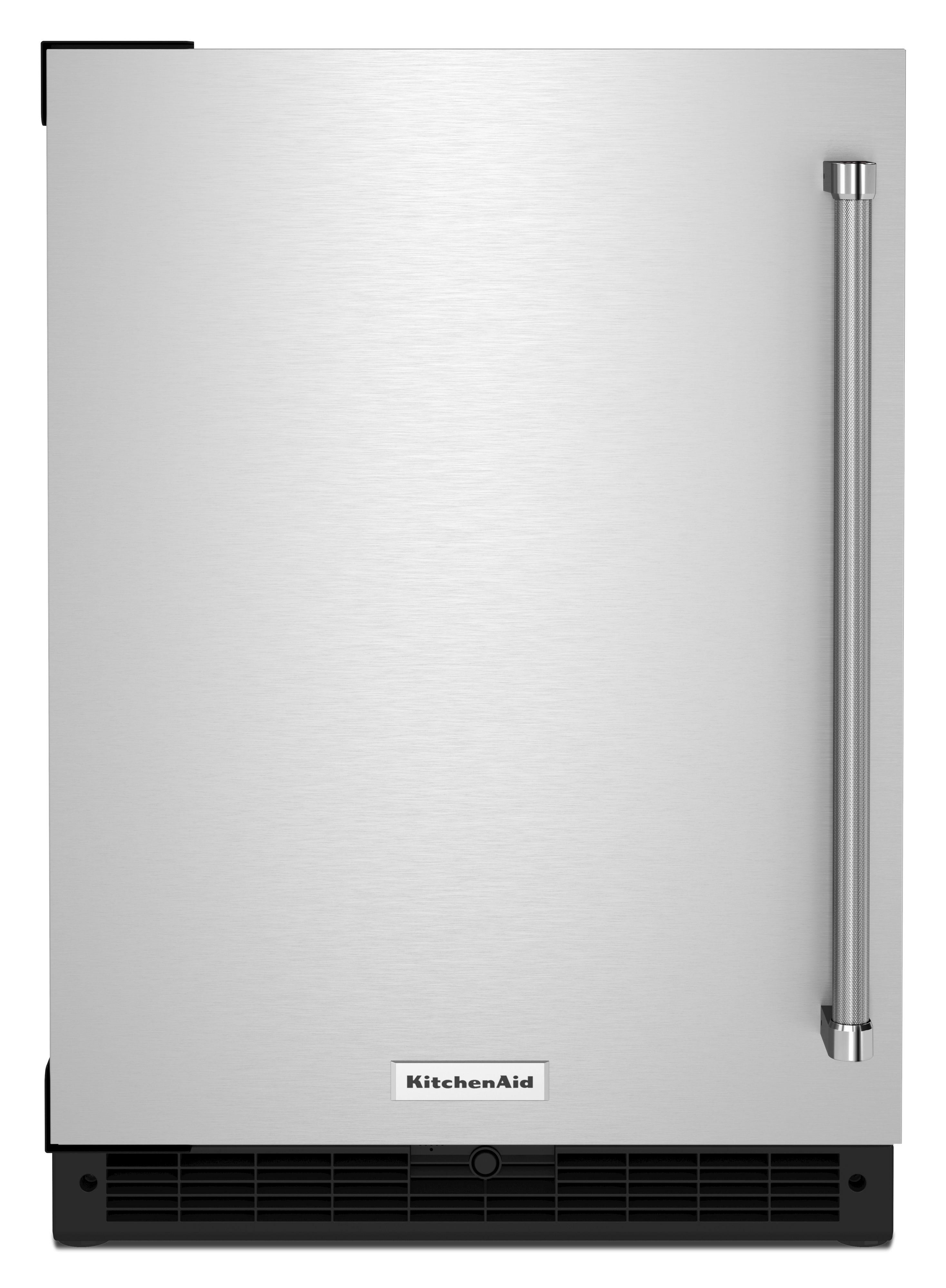 Kitchen Aid KURL114KSB 24 Inch Freestanding or Built-In Counter Depth Compact Refrigerator