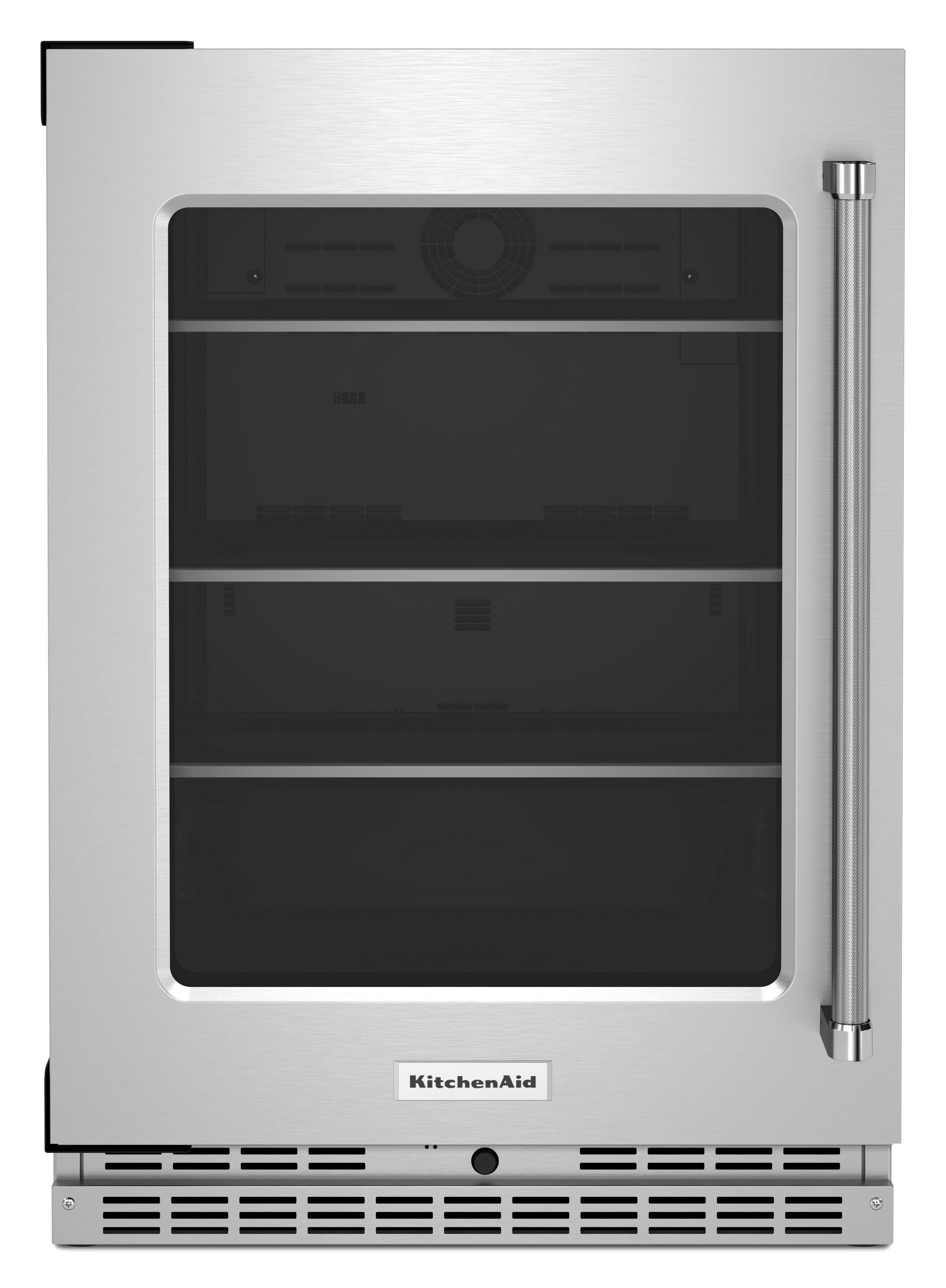 Kitchen Aid KURL314KSS 24 Inch Freestanding or Built-In Counter Depth Compact Refrigerator
