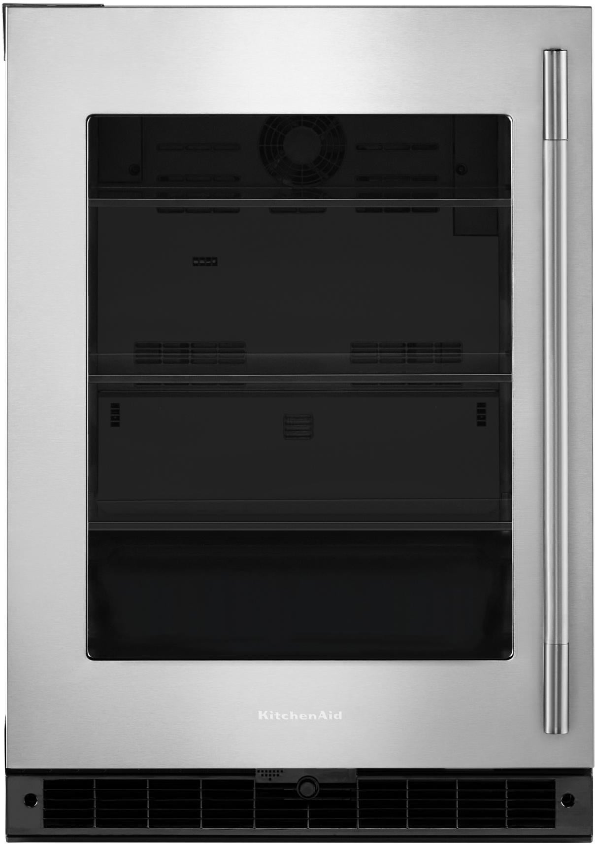 KitchenAid 24 Inch 5 Cu. Ft. Undercounter Refrigerator: Black On Stainless