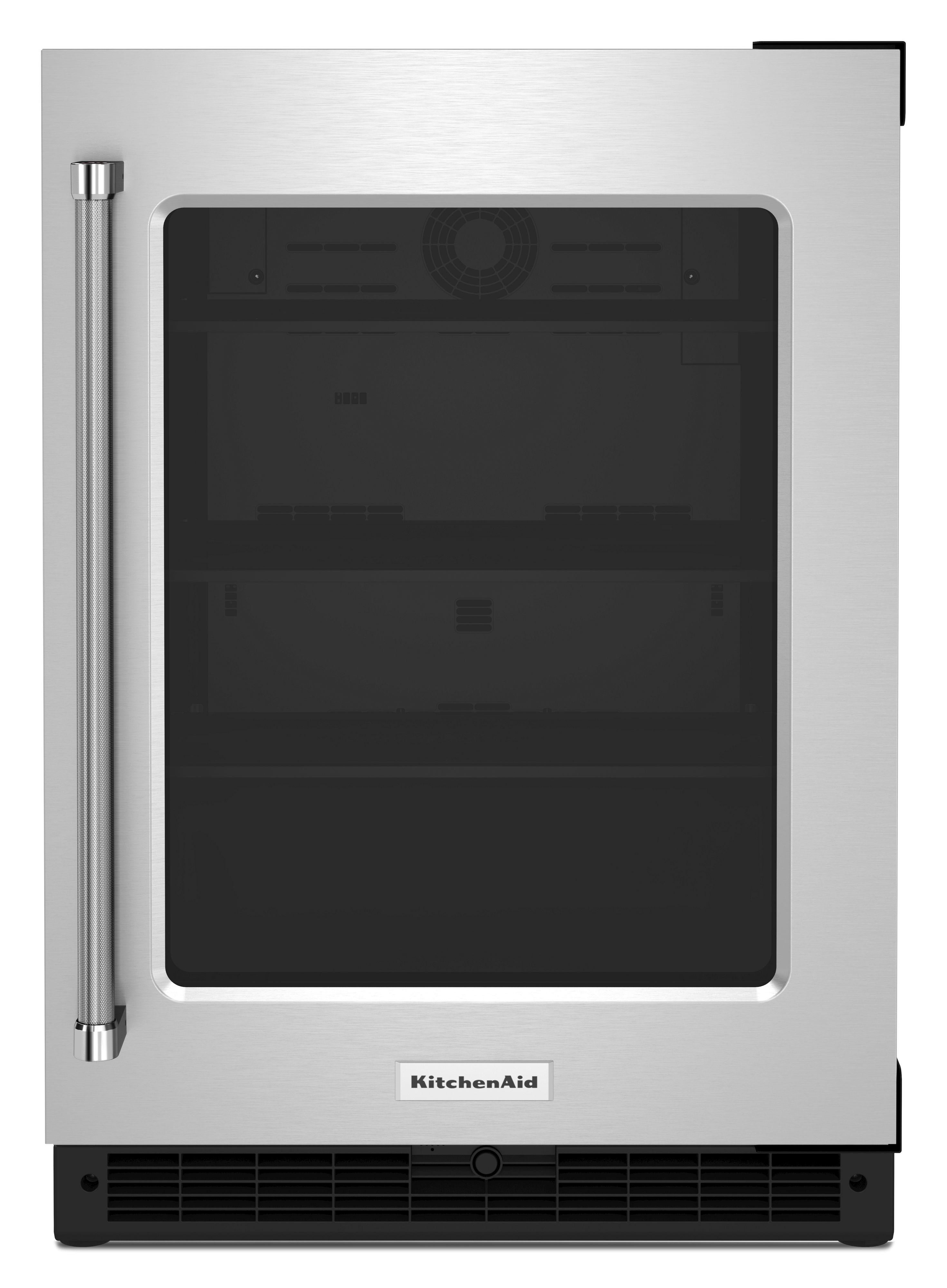 Kitchen Aid KURR214KSB 24 Inch Freestanding or Built-In Counter Depth Compact Refrigerator