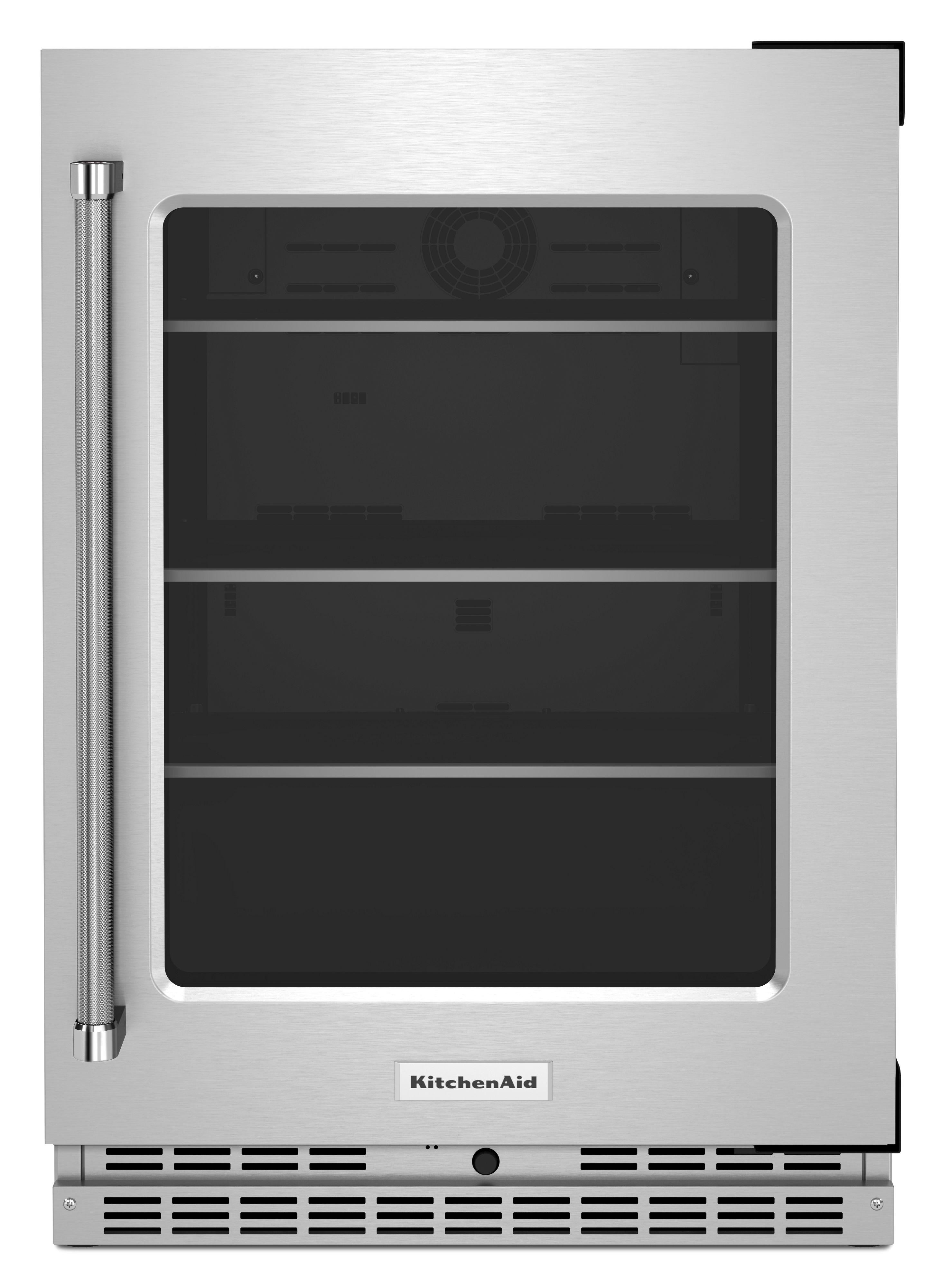 Kitchen Aid KURR314KSS 24 Inch Freestanding or Built-In Counter Depth Compact Refrigerator