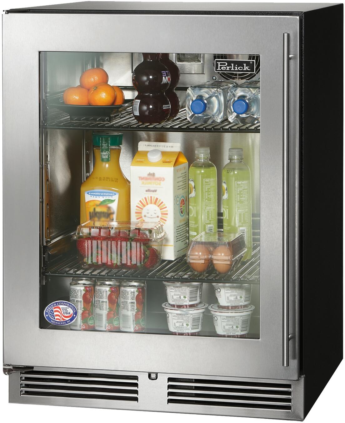 Perlick HA24RB43LL ADA Compliant Series 24 Inch Counter Depth Compact Refrigerator, in Stainless Steel