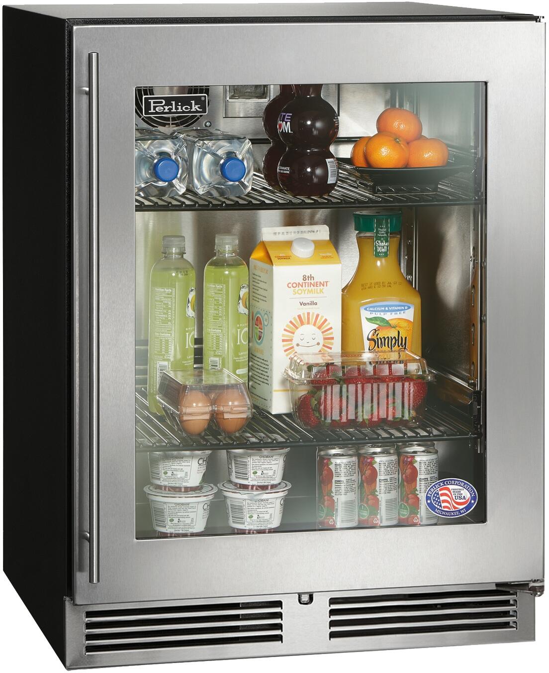 Perlick HA24RB43RL ADA Compliant Series 24 Inch Counter Depth Compact Refrigerator, in Stainless Steel